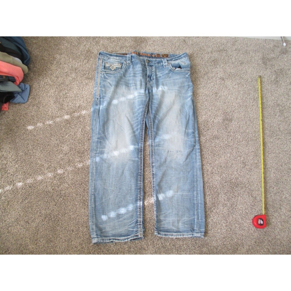 Rock Revival Mens Narwell Bootcut Jeans SZ 40x 30 *read Description*